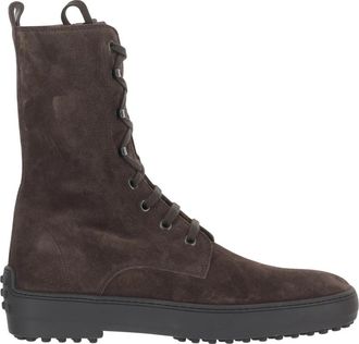 Tod's Su&egrave;de Veterschoenen Bruin Rits - Dames - Veterlaarzen - Bruin - 37 1/2 EU - Su&egrave;de - Schoenen