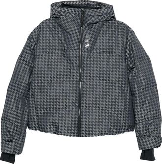 Colmar Fancy houndstooth ski jacket - women - Polyester/Polyester/Duck Down/Duck Feathers - 40 - Black
