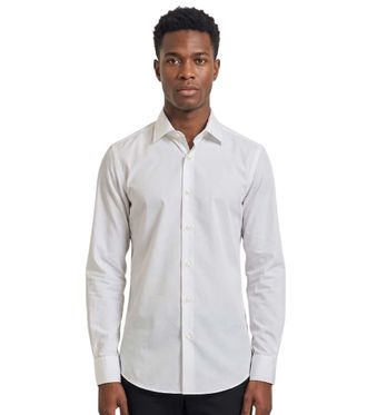 HUGO BOSS White Slim Solid Shirt