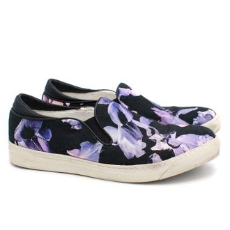 McQ by Alexander McQueen Purple Flower Print Skate Shoes Size 37