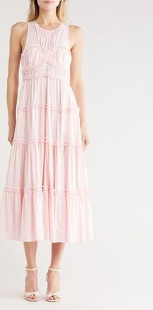 Cinq &agrave; Sept Sirrina Ruffle Tiered Dress in Pale Flamingo at Nordstrom Rack, Size 12