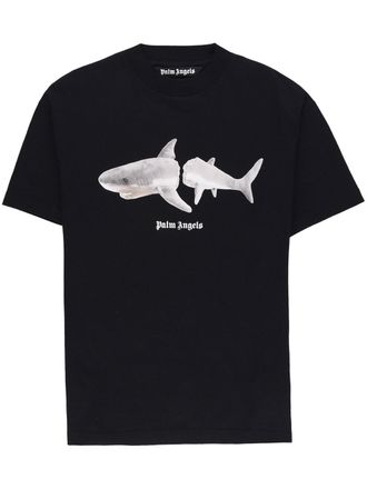 Palm Angels T-shirt Shark - Nero