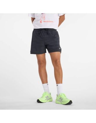 New Balance Rc - Pantaloncini riflettenti da 13 cm neri con stampa multicolore