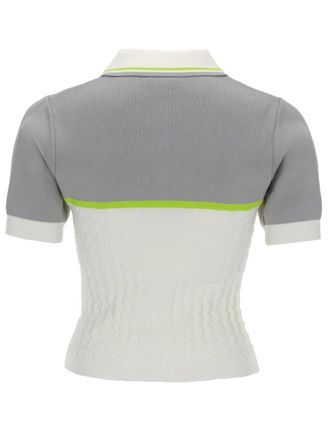 Casablanca Viscose-blend embroidered Polo Shirt - White