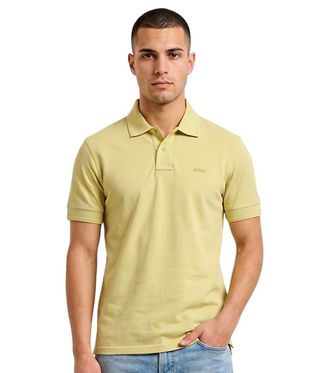 HUGO BOSS Yellow Shirt Collar Polos