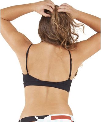Carve Designs Elba Jade Texture Bralette Top for Water Sports in Black at Nordstrom, Size Large