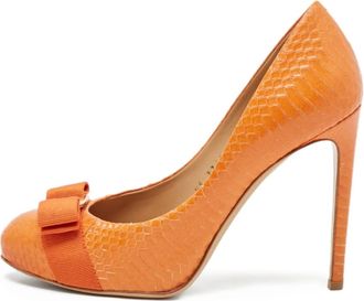 Ferragamo 115mm Vara Bow pumps - Oranje
