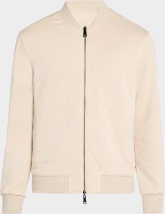 Bugatchi Men & apos;s Soft Touch Reversible Baseball Jacket