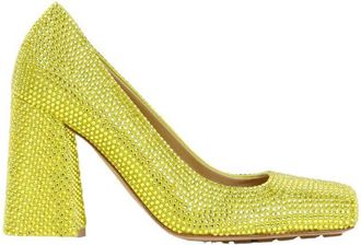 Bottega Veneta Gem-Embellished Square-Toe Pumps, Size 5