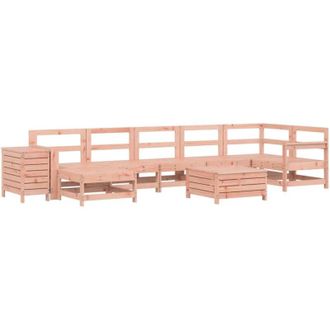 vidaXL 9 Piece Garden Sofa Set Solid Wood Douglas Fir vidaXL