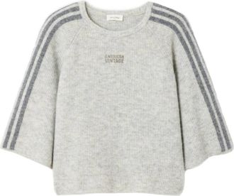 American Vintage Dames, Truien, Grijs, Maat: M/L Wol