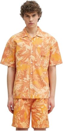Napapijri G-Talla Shirt - Heren - Korte mouwen Overhemden - Oranje - L - Katoen - Overhemden