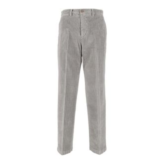 BRIGLIA 1949 Broeken, Heren, Grijs, XS, Rechte broek