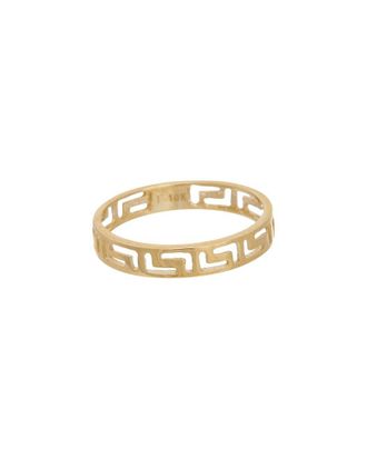 Italian Gold, Inc 10K 3.6Mm Greek Key Band Ring