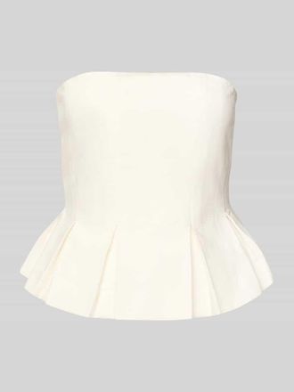 Gestuz Bluse mit Leinen-Anteil und Sch&ouml;&szlig;chen Modell riava in Weiss, Gr&ouml;&szlig;e 34