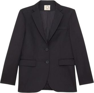 Ines De La Fressange Louane Jacket - Dames - Blazers - Blauw - S - Wol - Jassen
