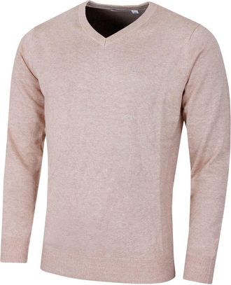 Calvin Klein Mens V-Neck Soft Sweater - Caramel Marl - XXXL