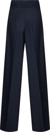 Max Mara Womens Trousers Mstserio Blue Virgin Wool