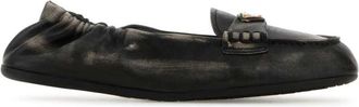 Prada Black Leather Loafers