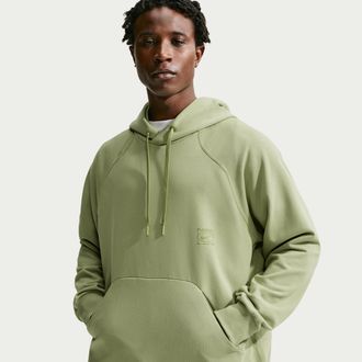 Nike Mens N.A.C. Dri-FIT Oversized Fleece Training Hoodie in Brown | IM3609-377