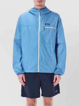 Patagonia lightweight hooded jacket chest pocket cuffs