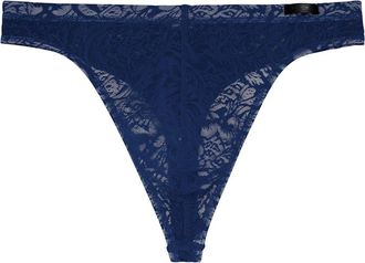 HOM Free Cut Lace Thong in Navy at Nordstrom, Size Xx-Large