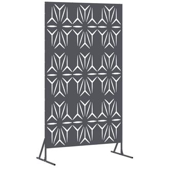 Berkfield Home Privacy Screen Anthracite 100x50x180 cm Steel in Dark Grey | Size: 100 x 50 x 180 cm
