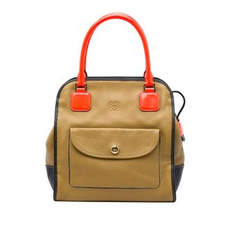 Loewe Pre-owned Loewe Tricolor Leather Anagram Oro Handbag Ladies XVLZGLUEUOQMA0FQ