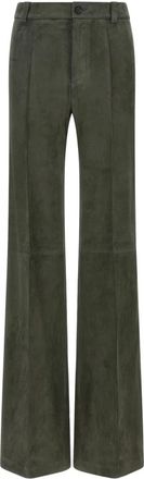 Stouls Broeken, Dames, Groen, S, Leer, Lizzy Bootcut Broeken