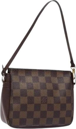 Louis Vuitton Tweedehands Canvas Louis Vuitton tassen - Dames - Vintage Schoudertas - Bruin - ONE Size - Vintage