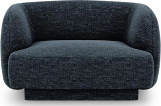 BLOOMINGLOFT Designsessel Miley - Chenille Dunkelblau