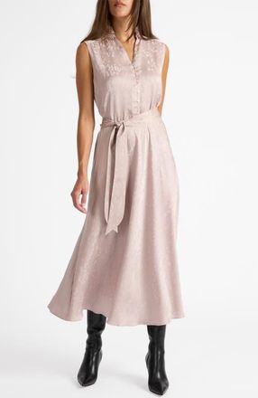 Santorelli Nirva Sleeveless Dress in Tonal Floral Jacquard in Lilac Shadow at Nordstrom, Size 10