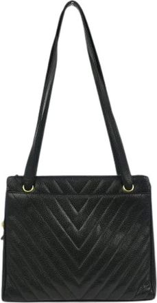 Chanel Pre-owned Shoulder Bags, female, Black, Size: ONE SIZE Pre-owned Leather Shoulder Bag