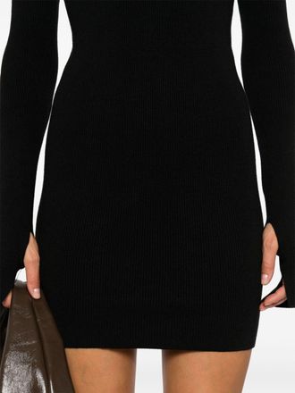 Fendi Womens Short Fitted Black Wool Dress - Size EU 38 (Womens)