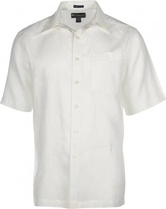Hook & Tackle Mens Pavilion Short Sleeve Shirt In White