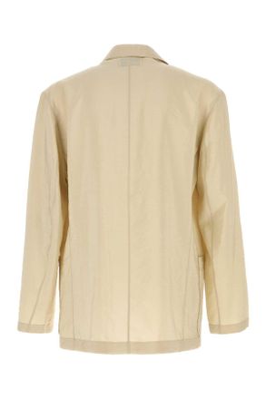Christophe Lemaire Mens Sand Jersey Blazer Oatmilk Exterior: Silk Nylon Giacche E Gilet Jacket