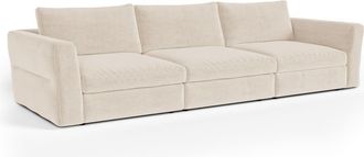 Sia Home Sof&aacute; modular 4-5 plazas tejido tramado tacto suave beige