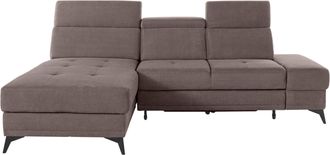 Inosign Ecksofa »Cardiz L-Form« inkl.Kopfteilverstellung und Federkern wahlweise mit Bettfunktion