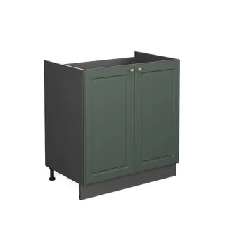 Vicco Armario Bajo Para Fregadero Fame-line, Verde Dorado Casa De Campo, 80 Cm Sin Encimera Vicco