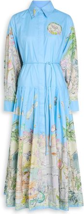 Alemais Alemais Anouk Printed Cotton Midi Shirt Dress - Multicoloured - 10 (UK10 / S)