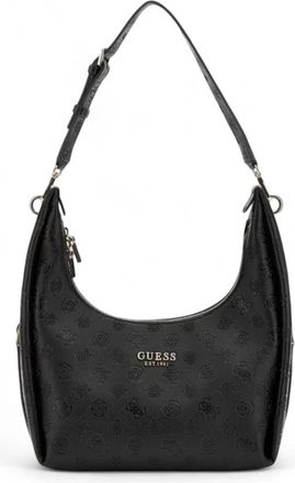 Guess Phoebe Hobo Schoudertas - Dames - Schoudertassen - Zwart - ONE Size - Leer - Tassen