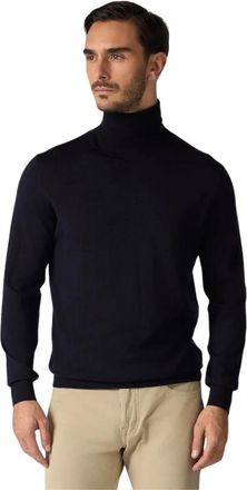 Brooks Brothers Truien & Vesten, Heren, Blauw, M, Wol, Merino Wol Trui met Col