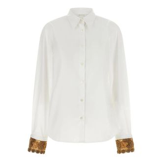 Dries Van Noten Overhemden, Dames, Wit, M, Katoen, Chloris Shirt