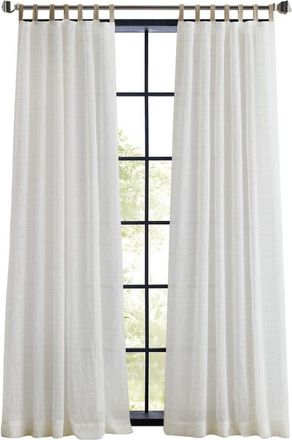 DKNY Antigua Set of 2 Jute Tab Curtain Panels in Linen at Nordstrom, Size 50X96