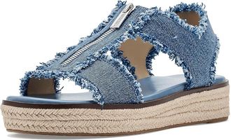 Michael Kors Berkley Espadrille Womens Sandals New Horizon Wash : 6.5 M, Leather