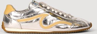 Sandro Metallic leather Light Wave trainers