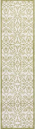 Jonathan Y Designs Madrid Vintage Filigree Textured Weave Indoor/Outdoor Area Rug in Green/cream at Nordstrom, Size 5Ft 0In X 5Ft 0In