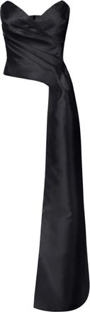 Elisabetta Franchi Tops, Dames, Zwart, 2Xl, Polyester, Gazar top met staartachtig paneel