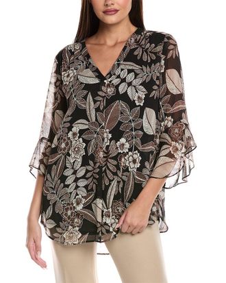 Jones New York Y-Neck Blouse