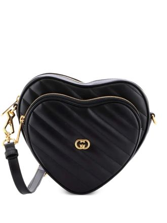 Gucci Interlocking G Heart Diagonal Quilted Leather Mini shoulder bag - Black